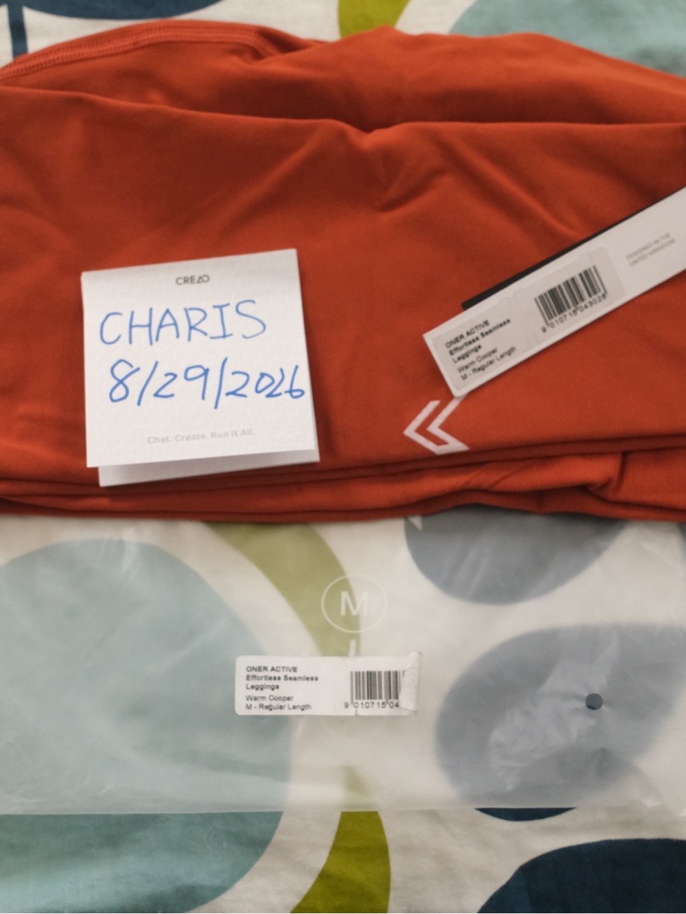 ONER Active Warm Copper Effortless Leggings NWT M